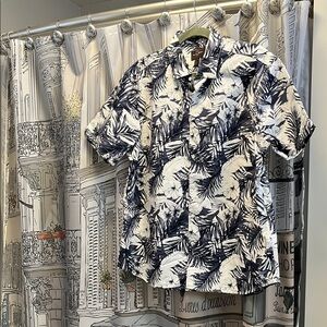 Black Brown 1826 Blue and White Casual Button Down Shirt